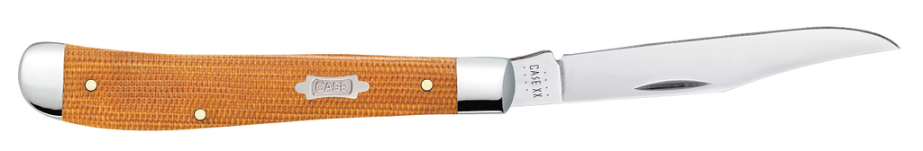 Case Natural Canvas Micarta Smooth Slimline Trappee