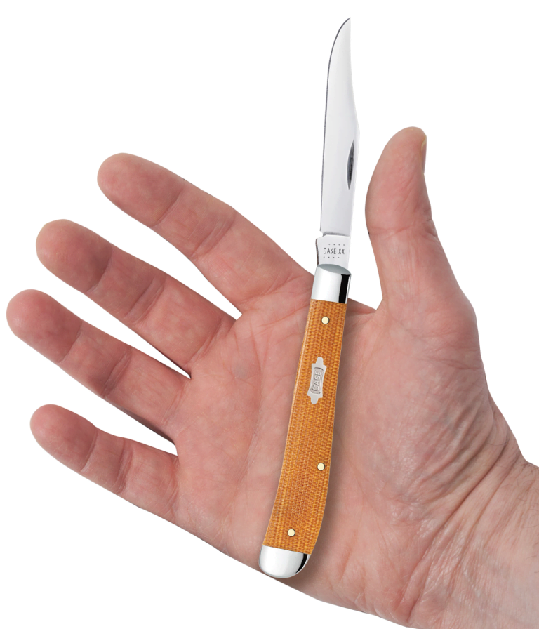 Case Natural Canvas Micarta Smooth Slimline Trappee