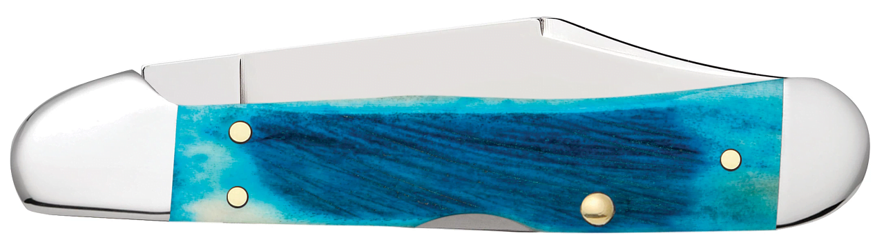 Case XX Caribbean Blue Bone Sawcut Jig Mini Copperlock