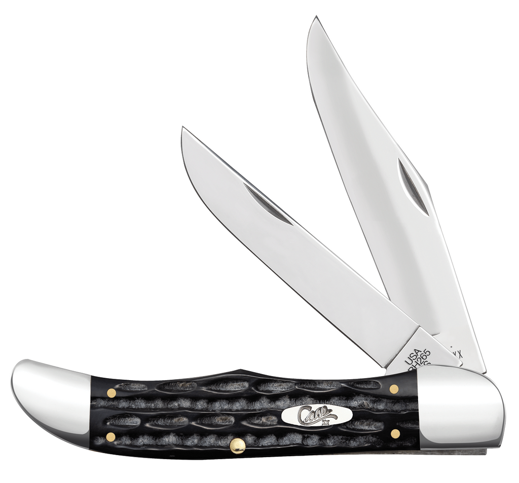 Case XX Buffalo Horn Jig Large Folding Hunter With Sheath