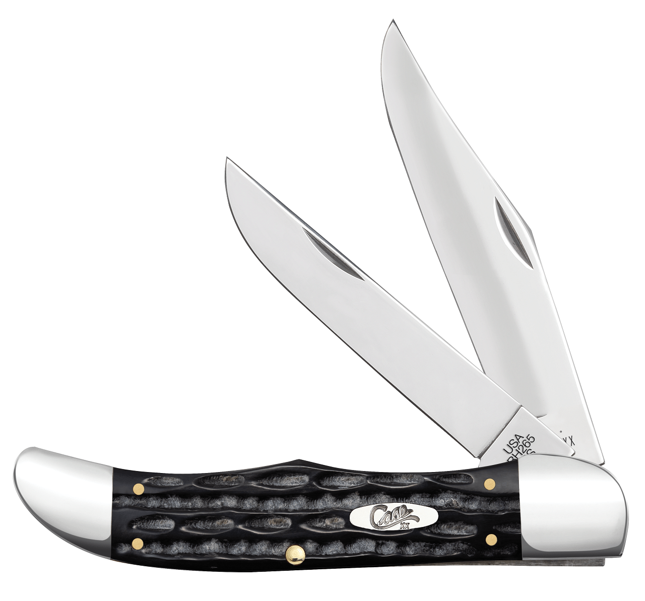 Case XX Buffalo Horn Jig Large Folding Hunter With Sheath