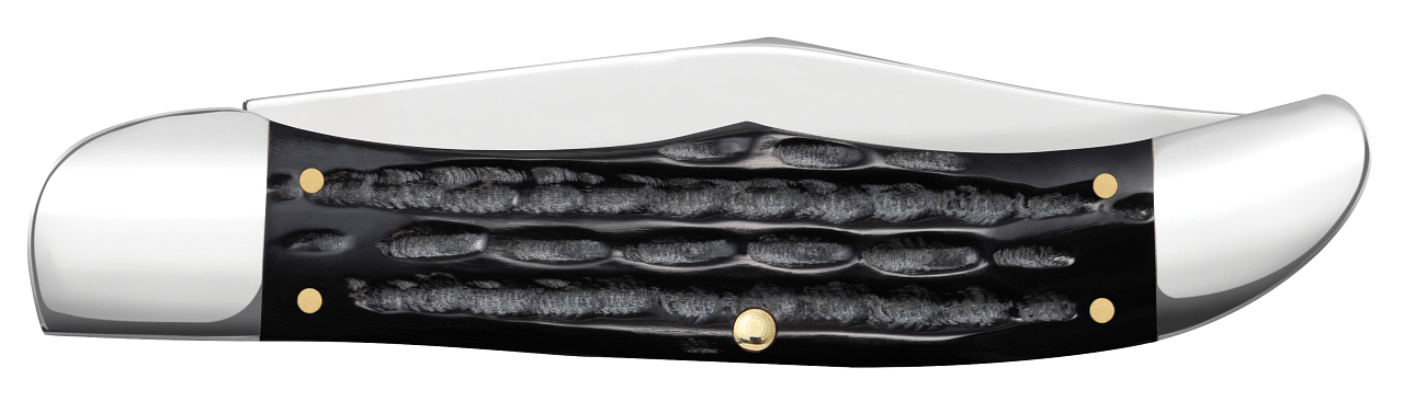 Case XX Buffalo Horn Jig Large Folding Hunter With Sheath