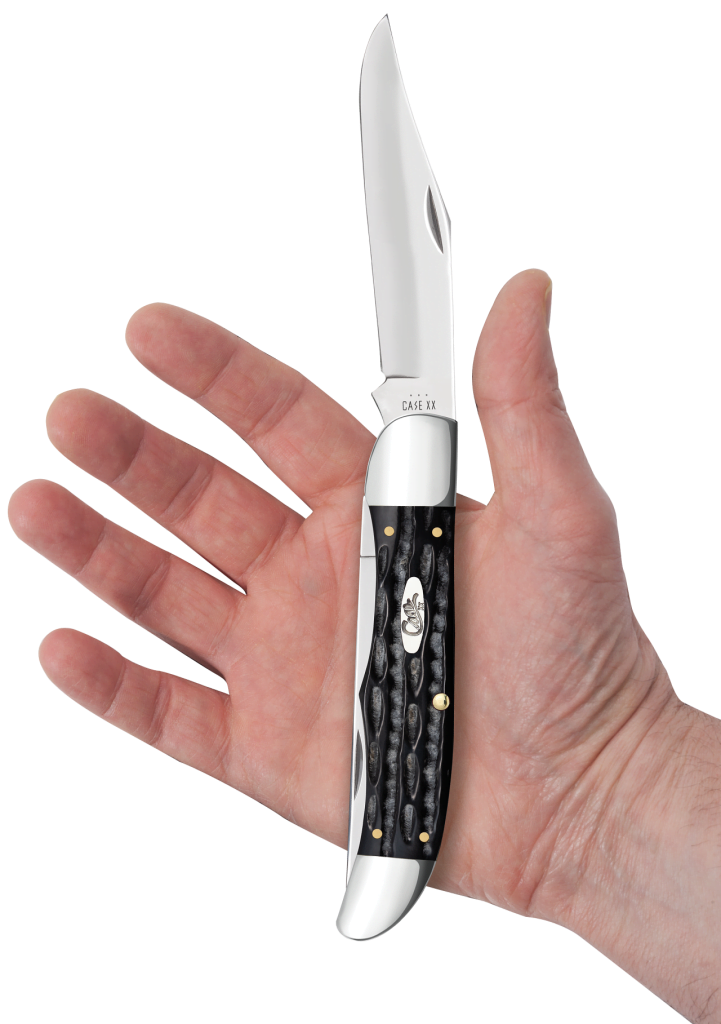 Case XX Buffalo Horn Jig Large Folding Hunter With Sheath