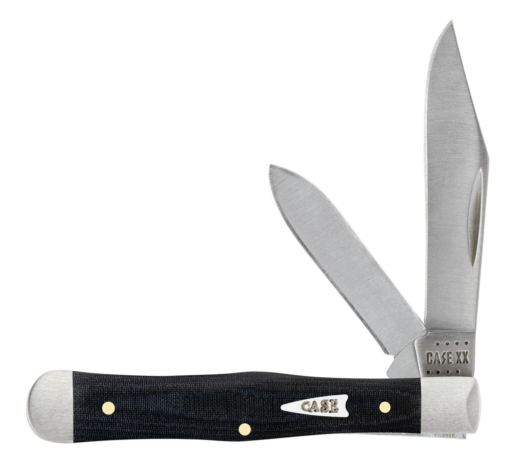 Case XX Black Micarta Smooth Small Swell Center Jack