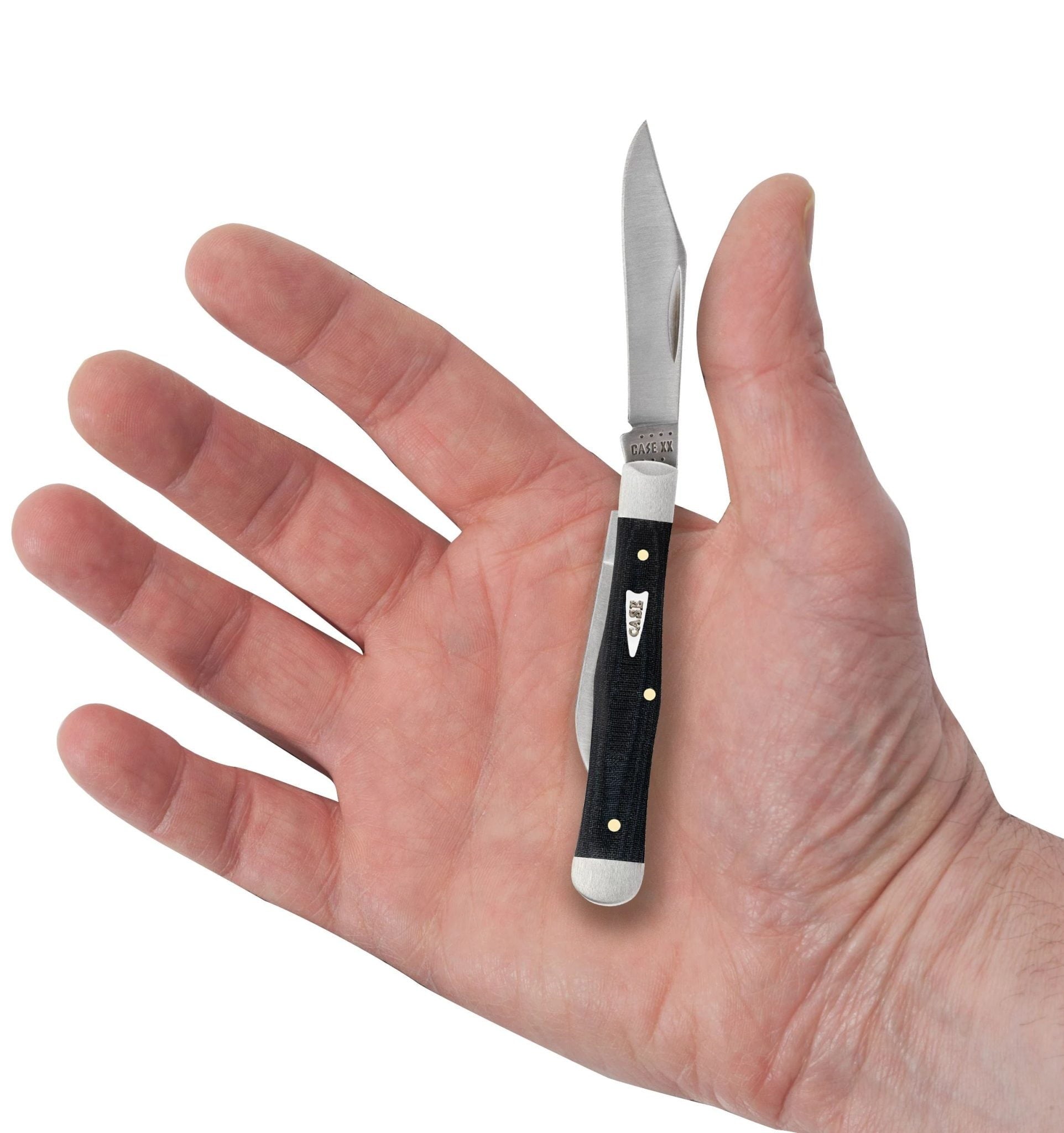 Case XX Black Micarta Smooth Small Swell Center Jack