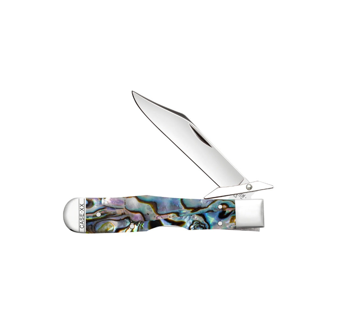 Case XX Abalone Cheetah Cub Pocket Knife