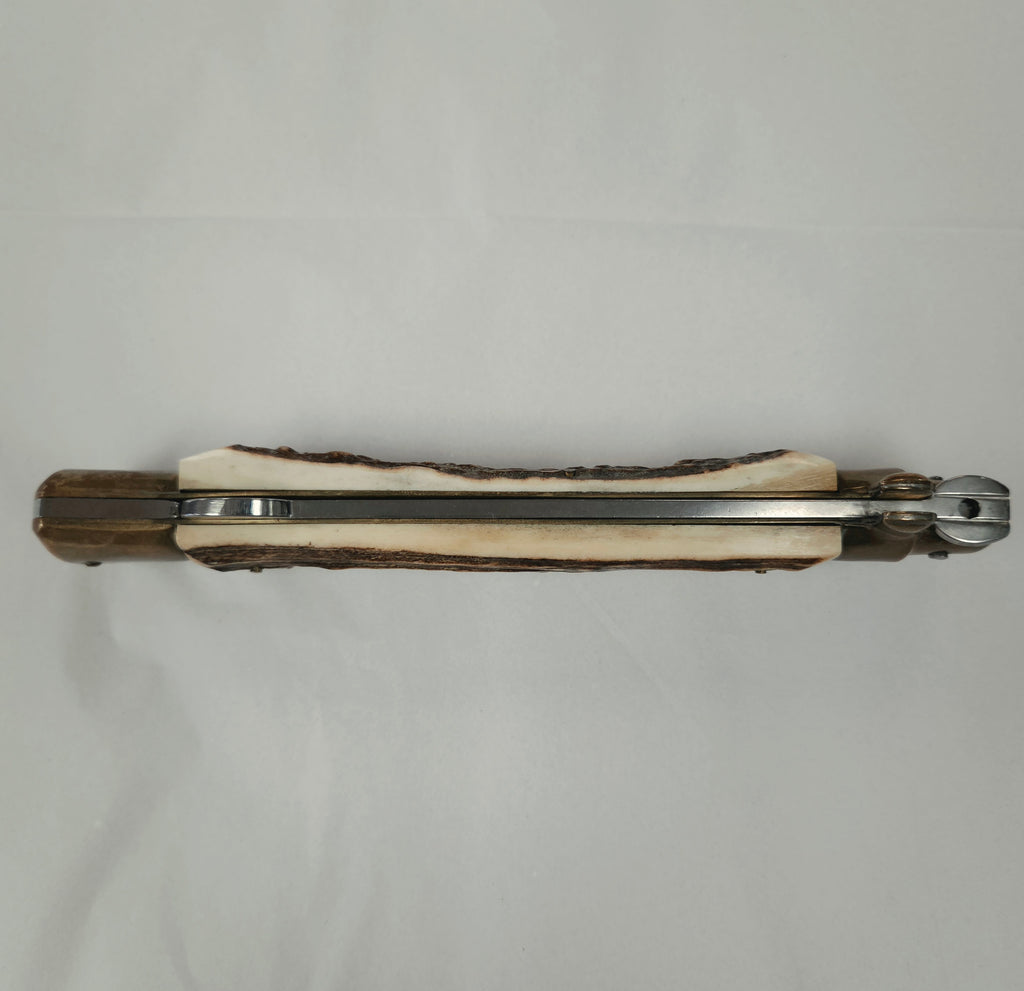Vintage 1970-1980's Kissing Crane Stage Handle Stiletto Folding Lock back