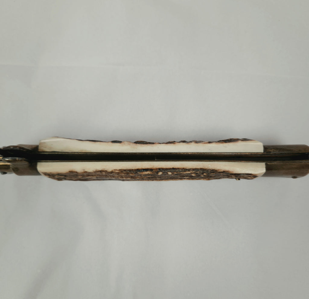 Vintage 1970-1980's Kissing Crane Stage Handle Stiletto Folding Lock back