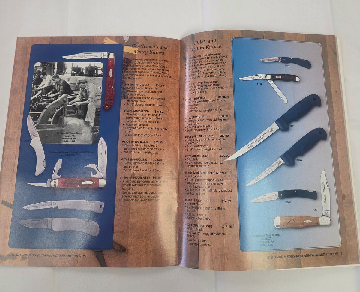 Case XX 100th Anniversary Edition Catalog (1889–1989) - Vintage Knife Catalog with Prices